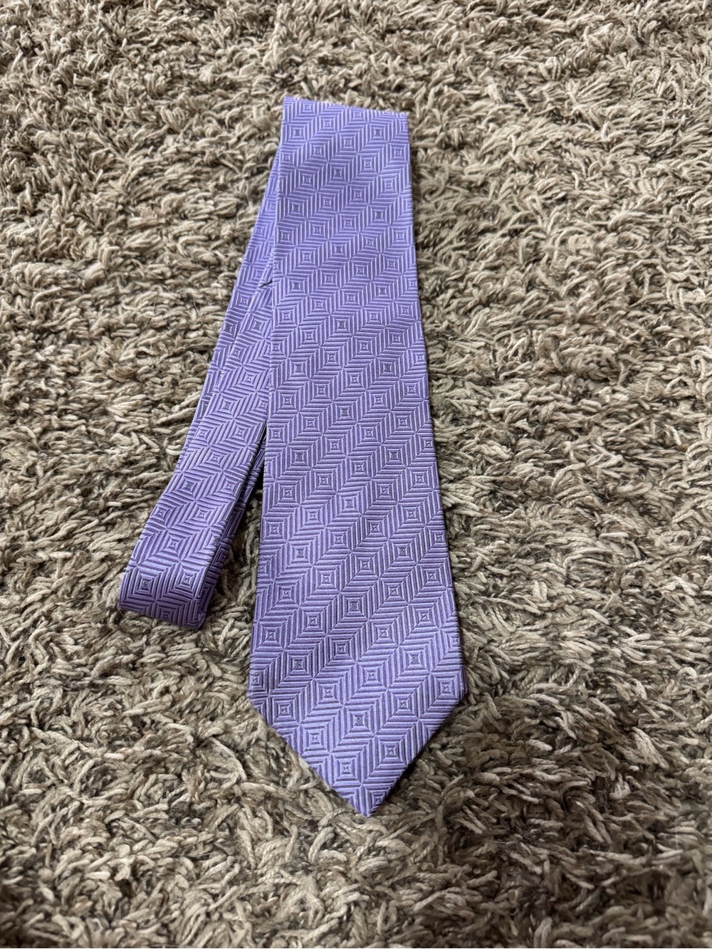 Stafford Lavender Geometric Textured Tie